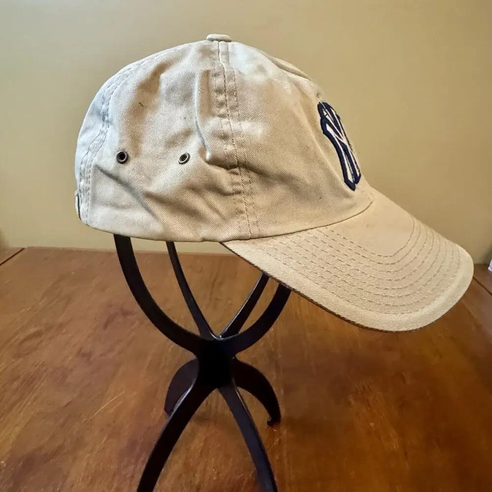 CAP New York Yankees MLB Khaki Dad Hat Adjustable Strapback OSFA Cotton
